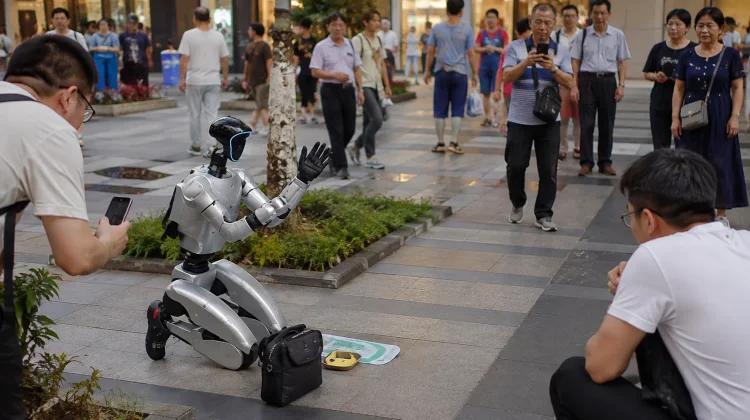 Robot Humanoid Viral di China ternyata Bagian dari Eksperimen Sosial