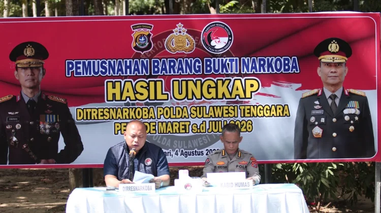Polda Sultra Musnahkan 5,4 Kg Narkotika, Selamatkan Ribuan Jiwa