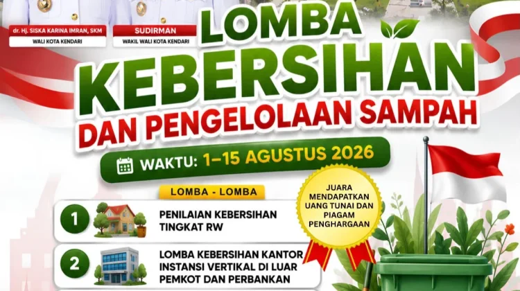 Pemkot Kendari Gelar Lomba Kebersihan Sambut HUT RI