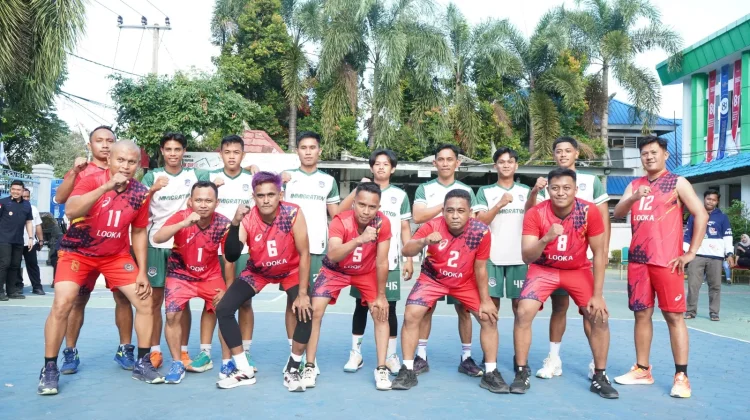 Semarak Hari Pengayoman ke-81, Ditjen PAS dan Ditjen Imigrasi Bertanding Bola Voly