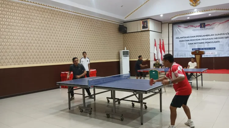 Pertandingan Tenis Meja Meriahkan Hari Pengayoman ke-81
