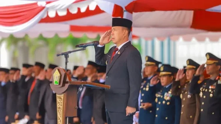 Peserta Upacara Harvetnas 2026 Hadir Lengkap di Kantor Gubernur Sultra