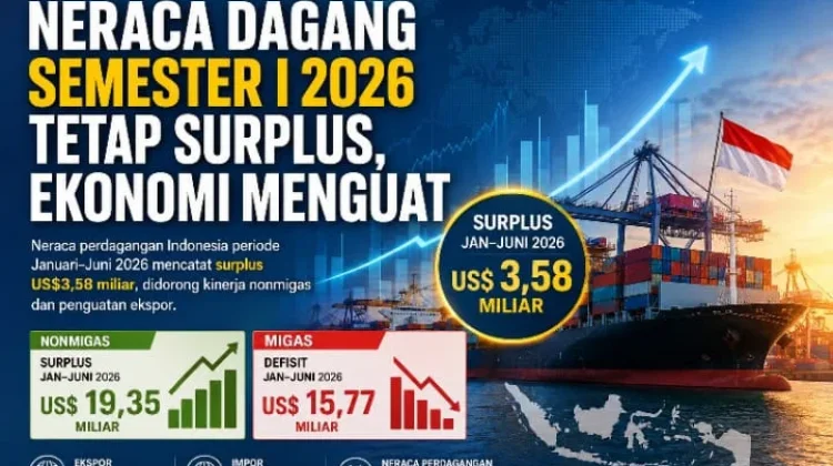 Neraca Dagang Semester I Tetap Surplus, Ekonomi Menguat