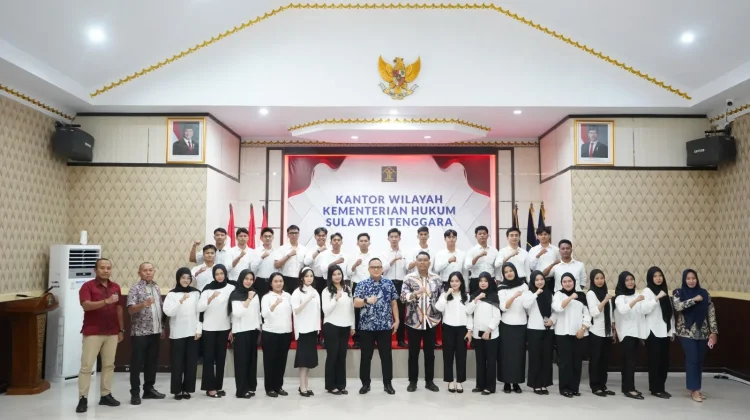 Kakanwil Kemenkum Sultra Tekankan Profesionalitas kepada 30 Peserta Magang