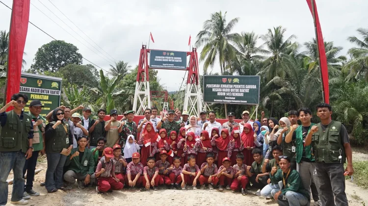 Diresmikan Presiden, Jembatan Perintis Garuda Kodim 1417/Kendari di Desa Amokuni