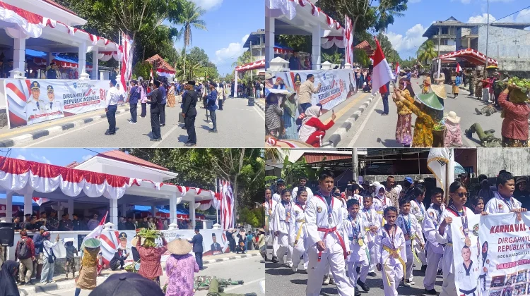 Gerak Jalan, Marching Band dan Karnaval Juang Meriahkan HUT RI ke-81 di Wakatobi