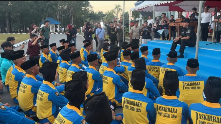 Paskibraka Sultra Gladi Bersih jelang Upacara HUT RI ke-81