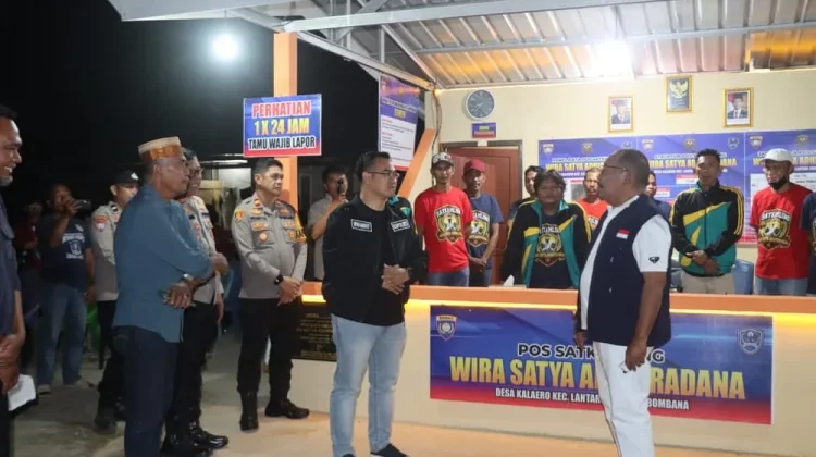 Bupati dan Kapolres Bombana Kunjungi Satkamling Juara Polda Sultra