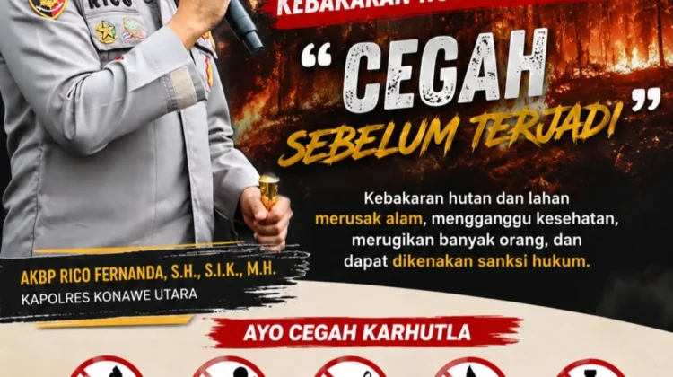 Polres Konut Ingatkan Warga Cegah Karhutla
