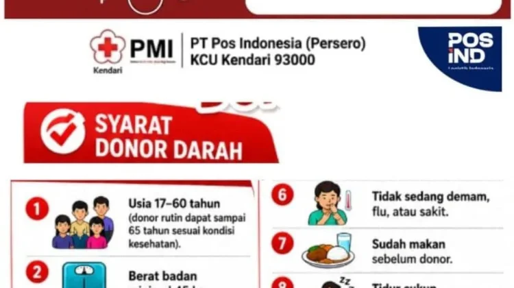 Donor Darah Jadi Aksi Sosial HUT PosIND Kendari