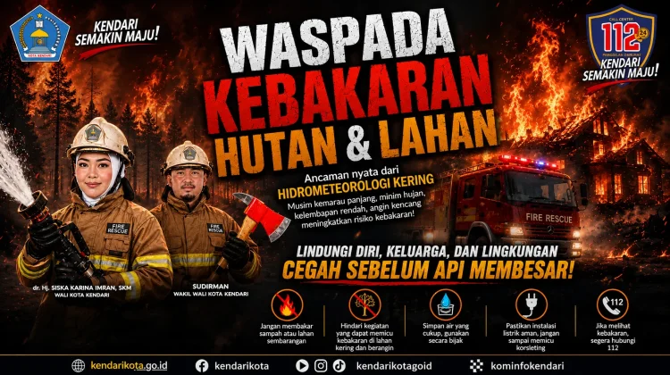 Waspada Kebakaran Hutan dan Lahan, Warga Kendari Diimbau Tingkatkan Kewaspadaan