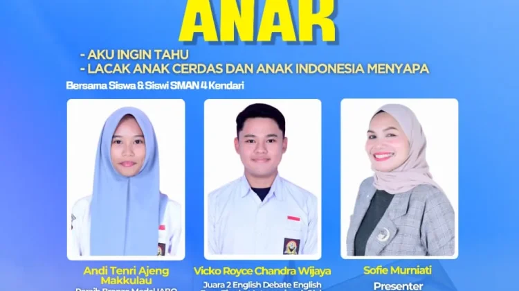 RRI Kendari Hadirkan Program Idola Anak Bersama Siswa Berprestasi SMAN 4 Kendari