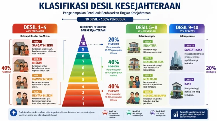 DTSEN Resmi Jadi Rujukan Bersama Pemerintah, BPS Beri Penjelasan soal Arti Desil