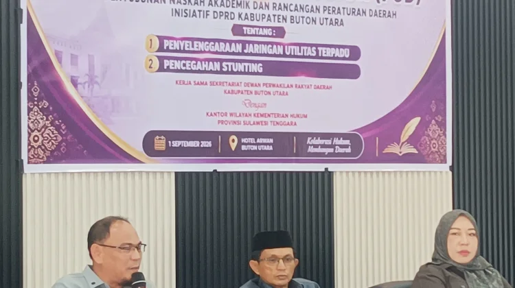 Kemenkum Sultra Hadiri Pembukaan FGD Penyusunan NA Raperda Inisiatif DPRD Butur