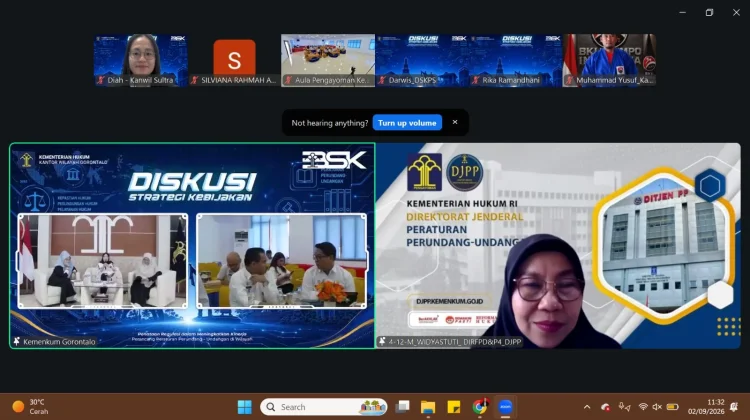 Kemenkum Sultra Ikuti Diskusi Strategi Kebijakan Penataan Regulasi
