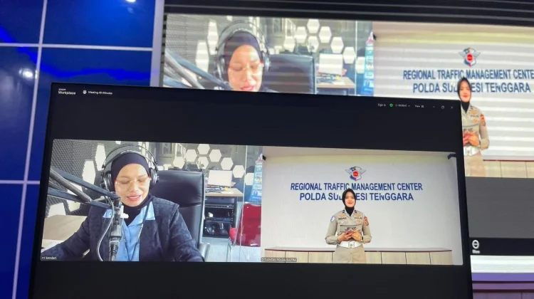Ditlantas Polda Sultra dan RRI Kendari Hadirkan Traffic Update Pagi