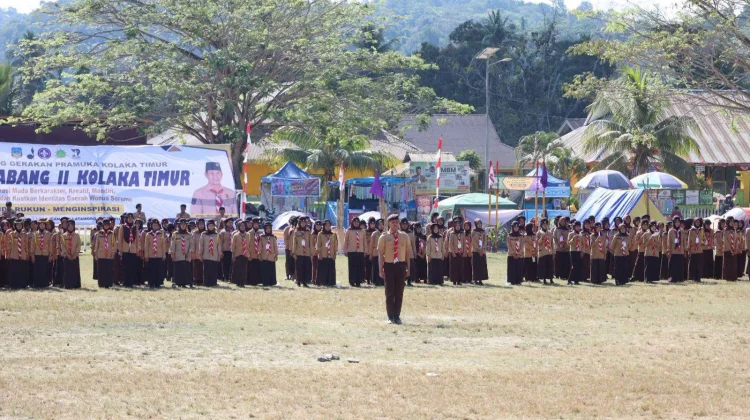 Ribuan Pramuka Koltim Padati Lapangan Latamoro