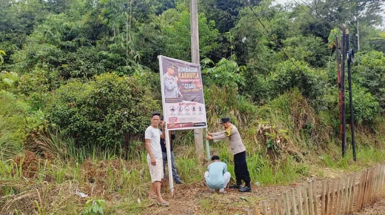 Bhabinkamtibmas Asera Ingatkan Warga Wawolimbue Waspadai Karhutla