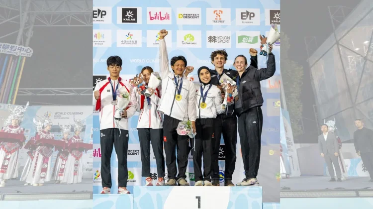 Indonesia Juara Speed Mixed Relay di World Climbing Series Guiyang