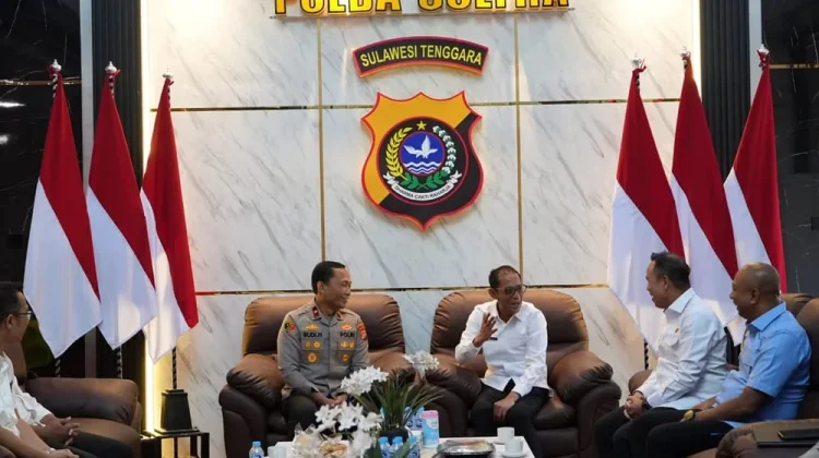 Kakanwil ATR/BPN Sultra Silaturahmi ke Polda, Bahas Penguatan Koordinasi