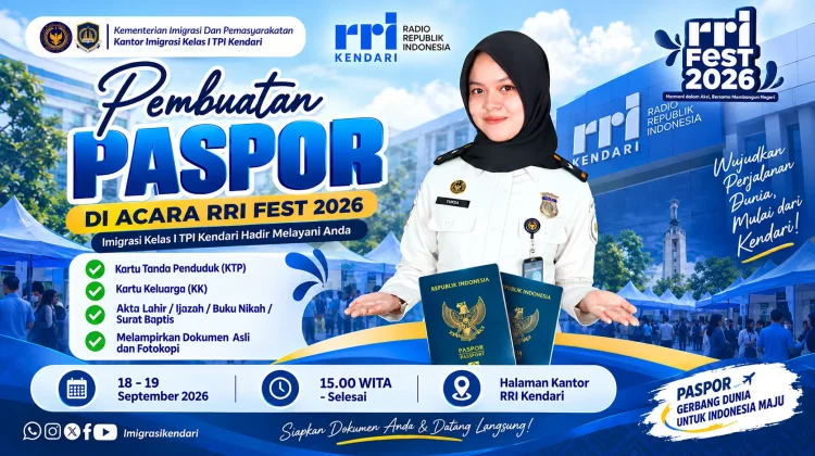 Pembuatan Paspor Hadir di RRI Fest 2026, Warga Bisa Urus Paspor Langsung di Lokasi