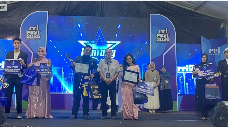Umar Thalib dan Rezky El Zhyvanna Raih Juara Bintang Radio RRI Kendari 2026