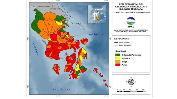 BMKG Keluarkan Peringatan Dini Kekeringan untuk Sultra