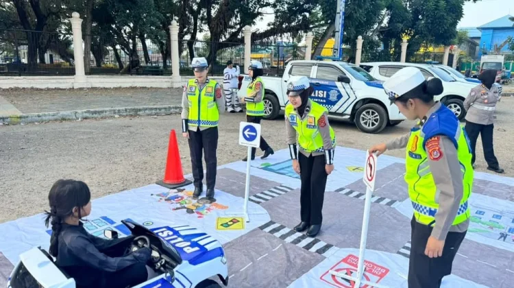 Ditlantas Polda Sultra Tanamkan Disiplin sejak Dini