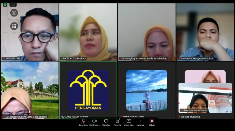 Kanwil Kemenkum Sultra Harmonisasi Raperwali Baubau