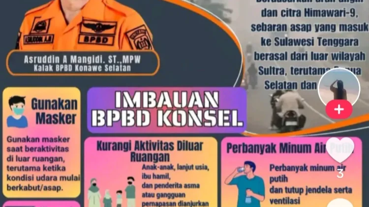 BPBD Konawe Selatan Imbau Warga Waspada Kabut Asap