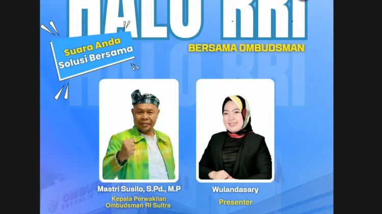 Halo RRI Hadirkan Ombudsman Sultra Bahas Pelayanan Publik