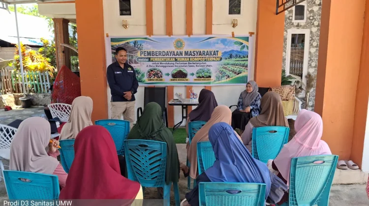 Prodi D3 Sanitasi UMW Bangun Rumah Kompos Terpadu di Matanggonawe Konawe Utara