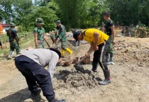 TNI dan Polri Bersinergi Bangun Talud di Kendari