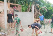 Satgas TMMD Kendari Lakukan Pengecoran Slop MCK Sambuli