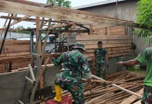 Progres RTLH TMMD Petoaha Kendari Capai 90 Persen