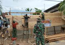Dinding RTLH Unit Ketiga di Petoaha Segera Rampung