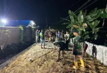 Satgas TMMD Kendari Kebut Pengerjaan Jalan Anggoeya hingga Malam