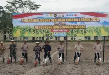 Dukung Swasembada Pangan, Polda Sultra Serentak Tanam Jagung