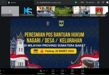 Kemenkum Sultra Ikuti Peresmian Posbankum Sumatera Barat