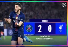 PSG Kalahkan Liverpool 2-0 Leg Pertama Perempat Final Liga Champions