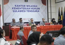 Kanwil Kemenkum Sultra Gelar Monev Triwulan I 2026