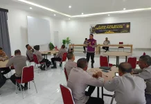 Pastikan Mental Personel Stabil, Biro SDM Polda Sultra Gelar Rikpsi Senpi di Muna