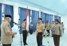 Sekda Sultra Lantik Mabi dan Pimpinan Saka Bahari Sultra