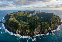 Aogashima Pulau Unik dengan Desa di dalam Kawah Aktif