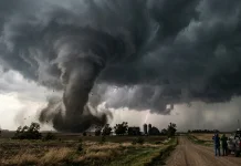 Tornado Berputar, Benturan Udara Panas dan Dingin