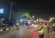 Polda Sultra Amankan Pusat Perayaan HUT Sultra di Tugu Eks MTQ