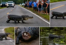 Buaya tanpa Ekor Gegerkan Jalan Raya, Bukti Ketangguhan Hewan Liar