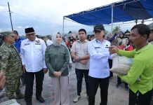 Gubernur Sultra dan Wali Kota Kendari Panen Padi di Baruga