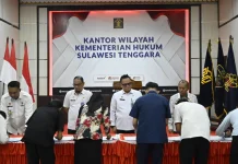 Kemenkum Sultra Gandeng 11 OBH Teken Addendum Bantuan Hukum 2026