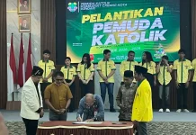 Resmi Dilantik, Pemuda Katolik Cabang Kendari Diminta Jadi Mitra Strategis